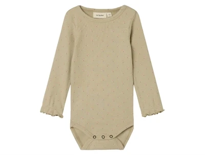 Lil Atelier moss gray blomstret body