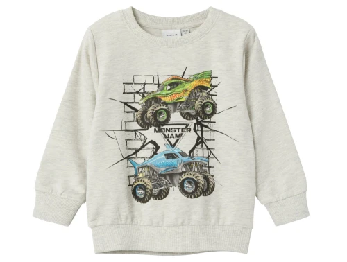 Name It light grey melange Monster Jam sweatshirt