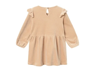 Lil Atelier nougat velour kjole