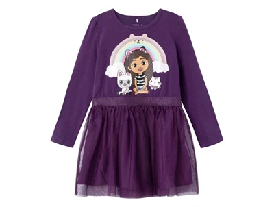 Name It plum purple kjole Gabby's Dollhouse