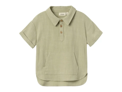 Lil Atelier moss gray skjorte/top