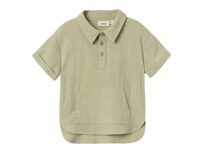 Lil Atelier moss gray skjorte/top