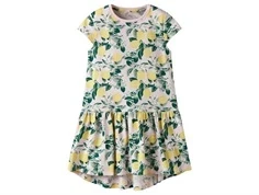 name it kjole i rosa med citronprint, set forfra