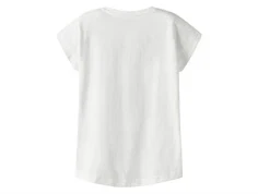 name it t-shirt i hvid uden print, set bagfra