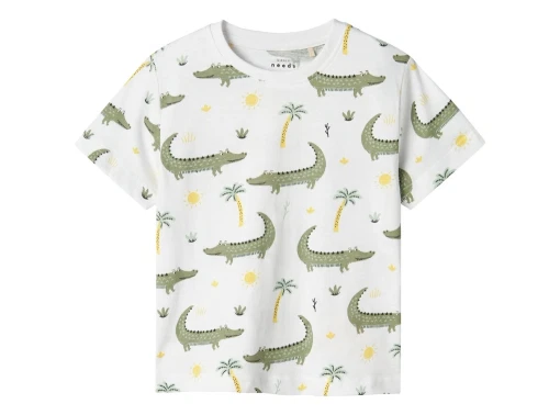 Name It bright white crocodiles t-shirt