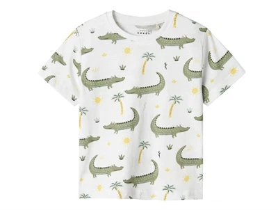 Name It bright white crocodiles t-shirt