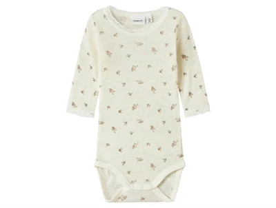 Name It uld body i snow white med blomsterprint