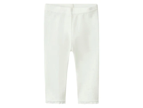 Name It leggings i snow white merinould med hulmønster set forfra