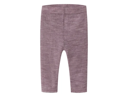 Name It leggings i toadstool med hulmønster og blondekant