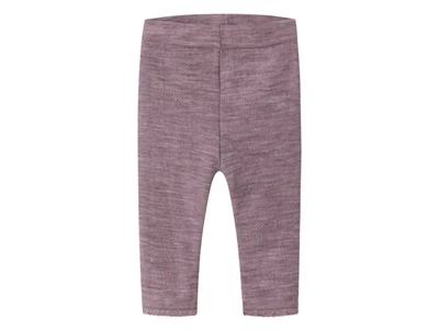 Name It leggings i toadstool med hulmønster og blondekant
