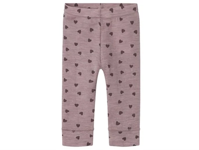Name It purple dove hjerter legging merinould