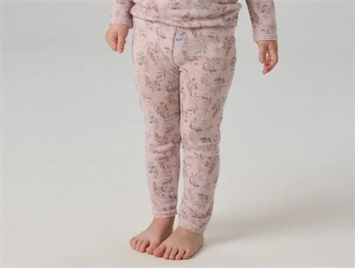 Name It merinould leggings i lilla nuance med blomsterprint