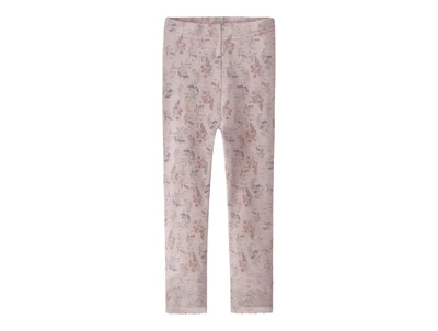 Name It bløde leggings med needle drop mønster og blomsterprint