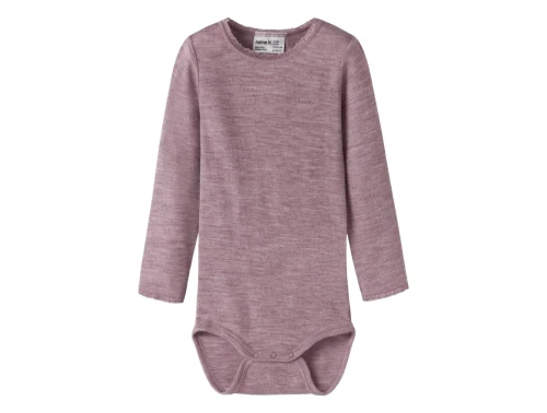 Name It merinould body i lilla nuance med hulmønster
