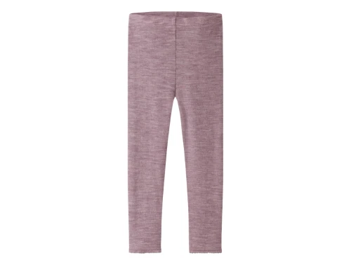 Name It merinould leggings i lilla nuance med hulmønster