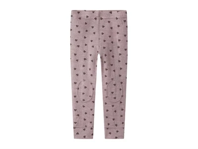 Name It purple dove hjerter legging merinould