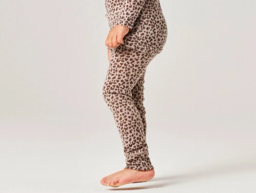 Name It merinould leggings i grå nuance med leopardprint