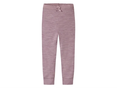 Name It leggings i lilla nuance toadstool med blondekant