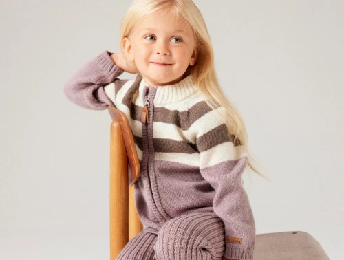 Name It strikcardigan i lilla nuance toadstool med striber