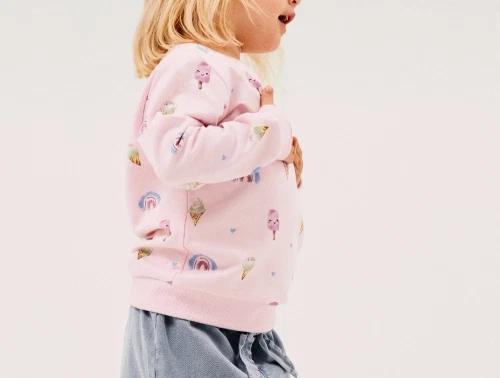 Name It parfait pink is og regnbuer sweatshirt
