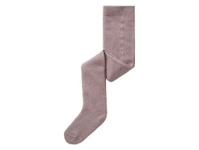 Name It purple dove structure strømpebukser merinould/bomuld