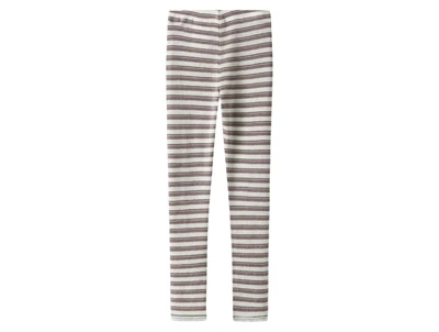 Name It leggings antler snow white i merinould med striber set bagfra