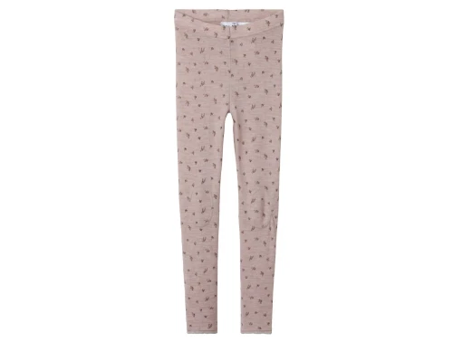 Name It Kids leggings i merinould med blomsterprint front