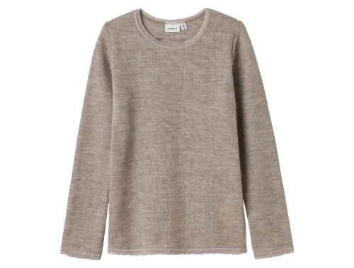 Name It t-shirt satellite med hulmønster og blondekant