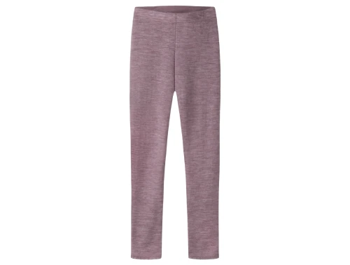 Name It merinould leggings i støvet lilla nuance med blondekant