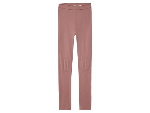 Name It leggings i merinould antler støvet violet forfra