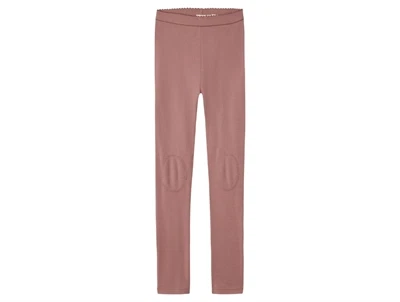 Name It leggings i merinould antler støvet violet forfra