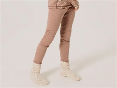 Name It leggings i merinould antler støvet violet på barn