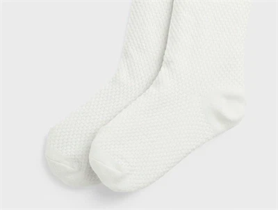 Detalje af Name It strømpebukser i snow white nuance med uld