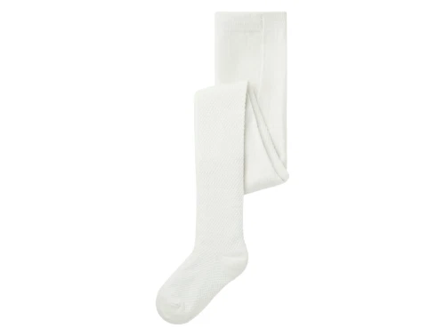 Name It strømpebukser i snow white nuance med uld set forfra