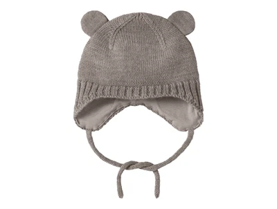 Name It strikhue i beige nuance med bindebånd