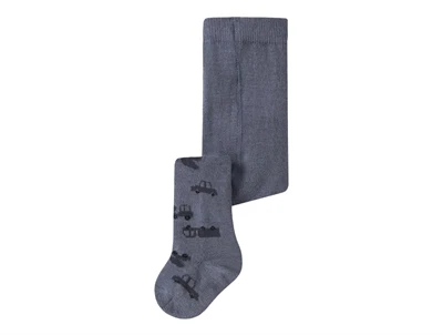 Name It strømpebukser i folkstone gray med bilmotiv