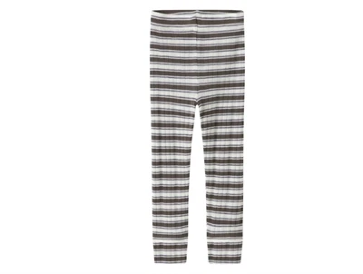 Name It merinould leggings i råhvid og morel med striber forfra