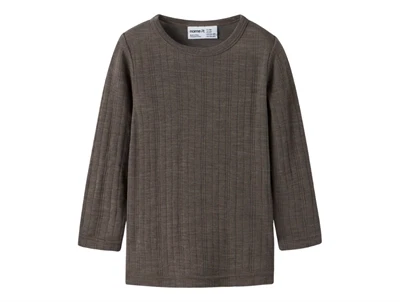 Name It merinould bluse i morel forfra