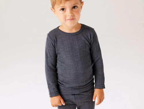Name It merinould bluse i ombre blue på barn