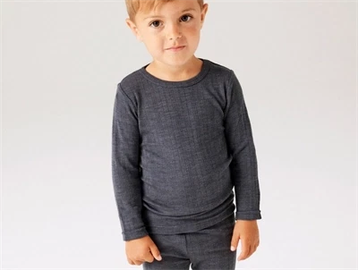 Name It merinould bluse i ombre blue på barn