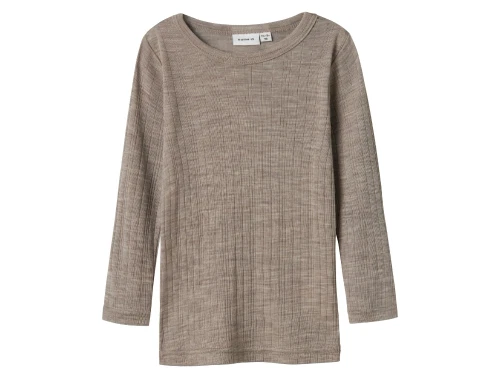 Name It uld bluse i satellite merinould med ribstruktur