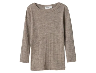 Name It uld bluse i satellite merinould med ribstruktur