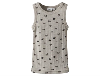 Name It uld undertrøje i nacreous cloud merinould med bilprint