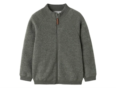 Name It merinould cardigan i mulled basil forfra
