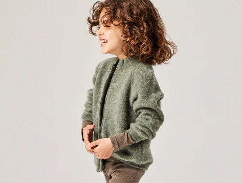 Name It merinould cardigan i grøn nuance på barn