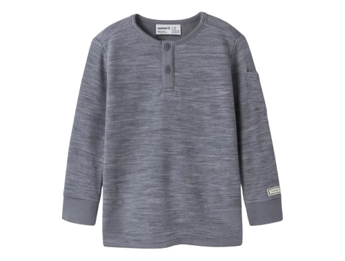 Name It bluse i blågrå nuance folkstone gray med knaplukning