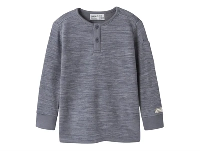 Name It bluse i blågrå nuance folkstone gray med knaplukning