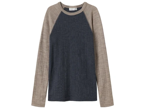 Name It bluse ombre blue med satellite ærmer i merinould