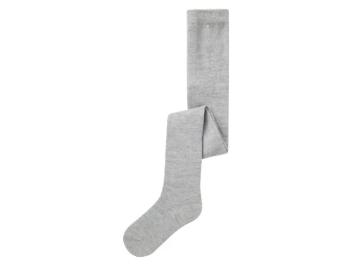 Name It strømpebukser i grey melange grå nuance med uld set forfra