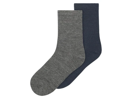 Name It sokker i dark grey melange og ombre blue 2-pak med uld